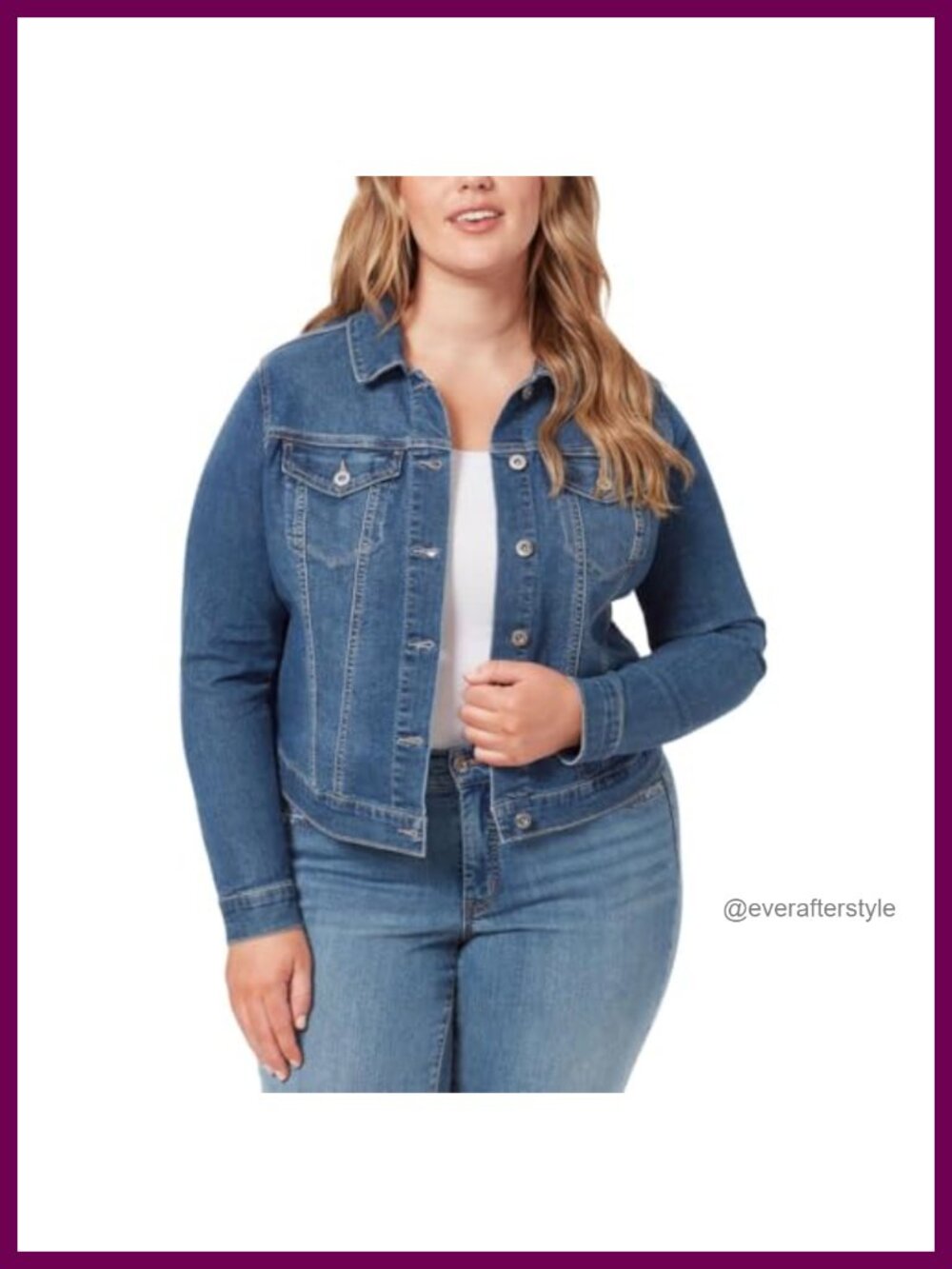 Jessica Simpson Pixie Classic Crop Jean Jacket Button Front